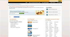 Desktop Screenshot of consumerprotectionlawfirms.com