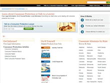 Tablet Screenshot of consumerprotectionlawfirms.com